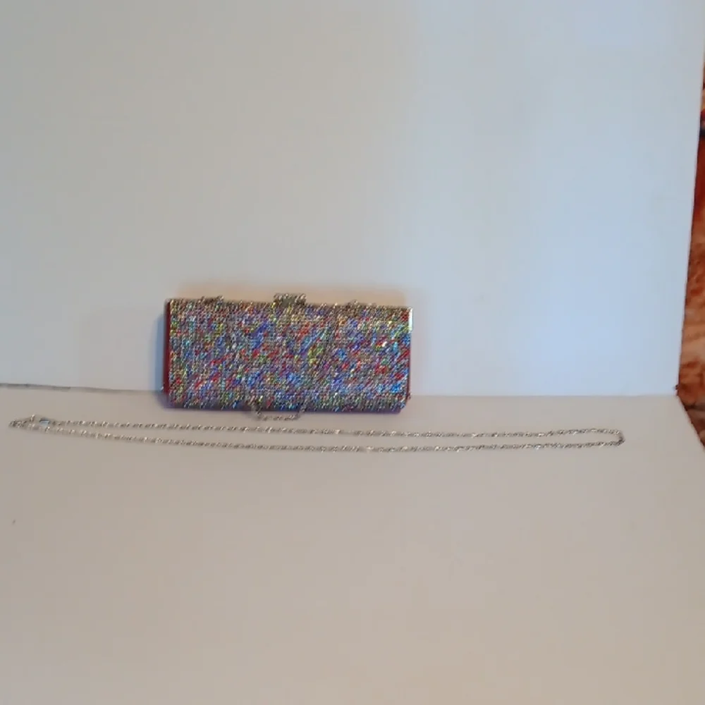 Vintage Colorful Glitter Clutch